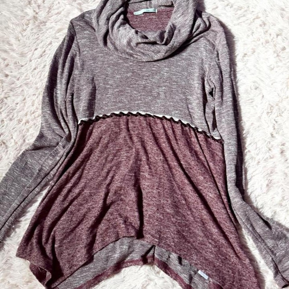 Rustic Southern Mama Asymmetrical Cozy Fall‎ Tunic Sweater Womens M Oversized